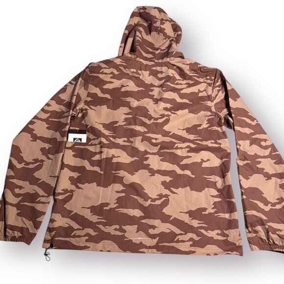 Reef Tango Anorak Lightweight Windbreaker Brown Camouflage Size Medium Gorpcore - Picture 3 of 7